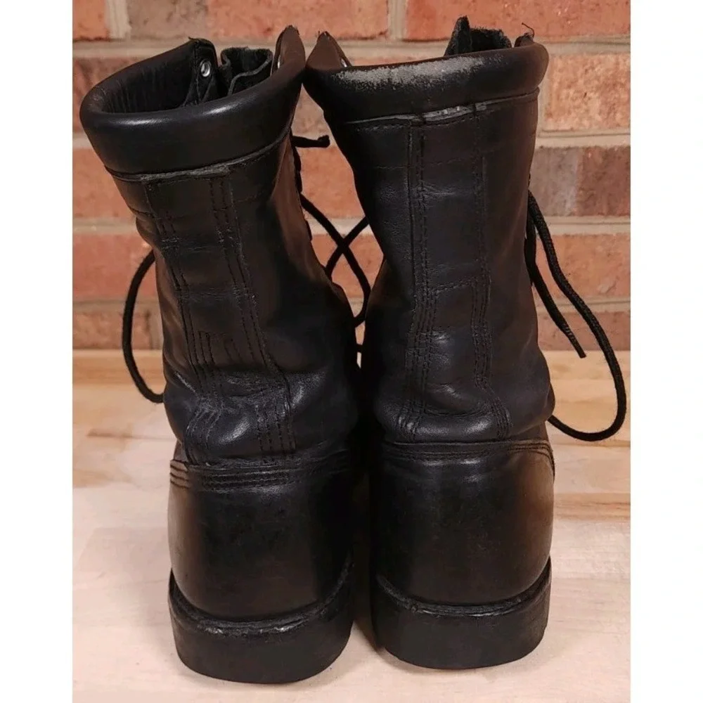 Corcoran 1525 Black Leather Cap Toe Combat Jump Boots Mens 10.5 E USA Vibram